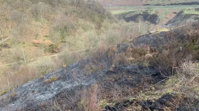 Fire in Woodhead Pass