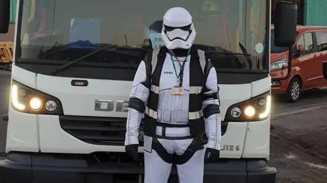 Barry Snowdon dressed as a Stormtrooper