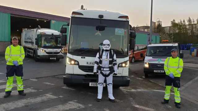 Barry Snowdon dressed as a Stormtrooper