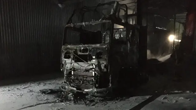 Burnt vehicle