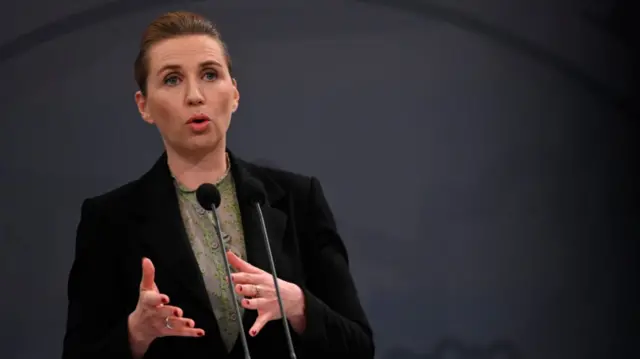 Danish PM Mette Frederiksen (file pic)