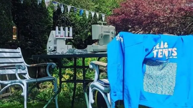 Sewing scrubs in gardens