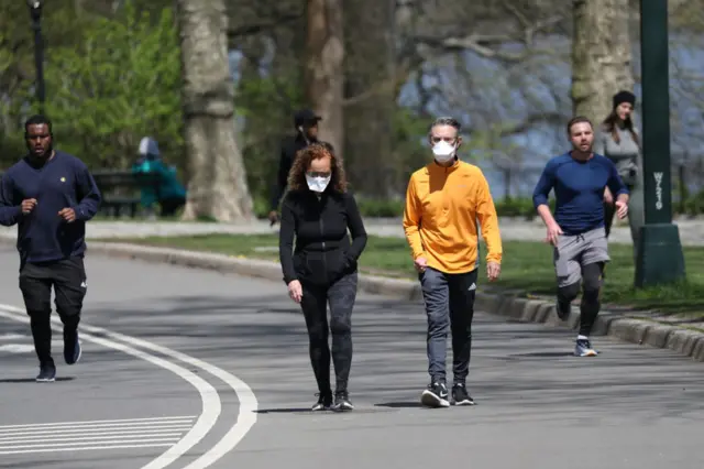 people exercise in New York's central park