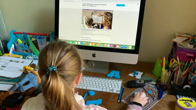 Child on computer