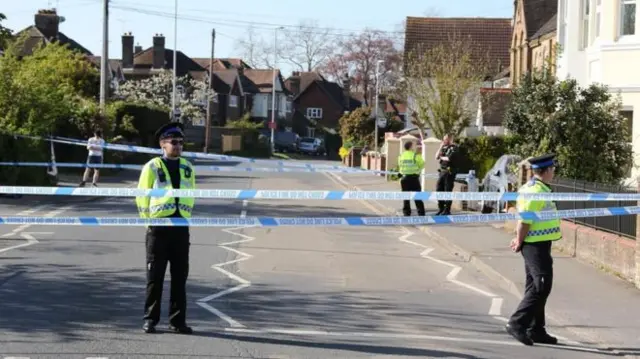 Police in Moat Road