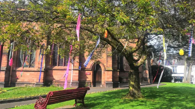 Ribbons on tree