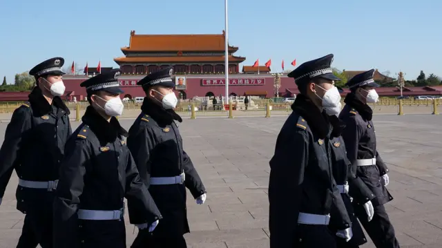 Chinese police in Beijing