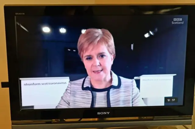 Nicola Sturgeon answered questions on a video link for the first time last week