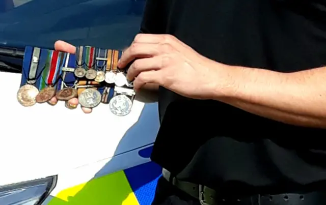 Policeman with medals