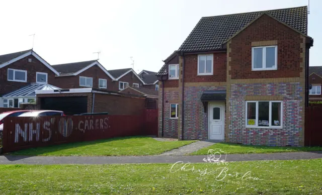 House with chalk on