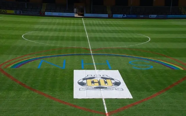 Paint on a football pitch