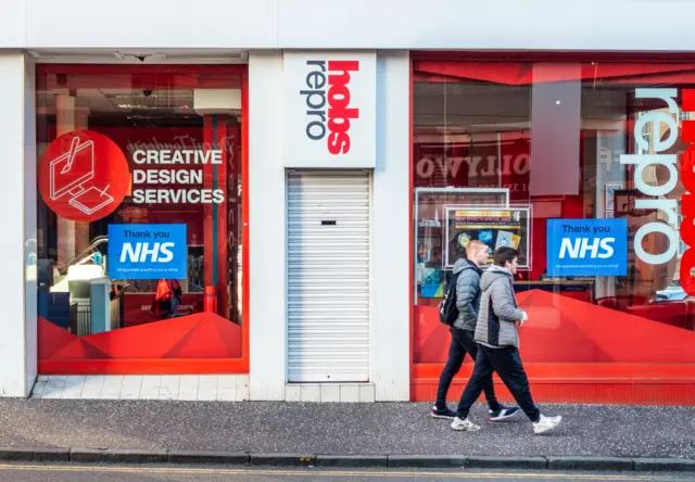 boarded up shops in Scotland