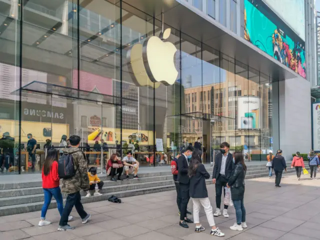 An apple store in Shanghai