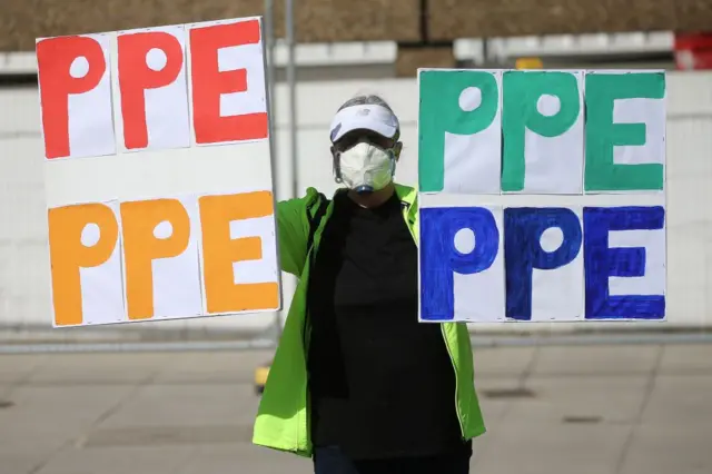 PPE protester