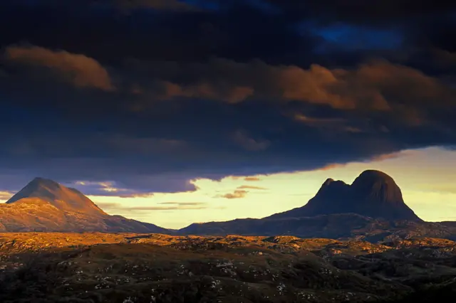 The mountain of Suilven (right)