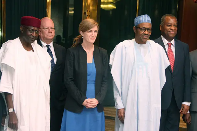 Abba Kyari, left, was the Nigerian president's chief of staff