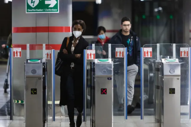 Passengers in Madrid