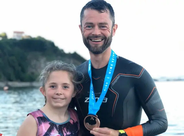 Chris Joseph and his daughter after last year’s event