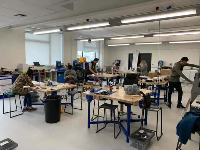 Teachers from across Bedfordshire help to produce face shields