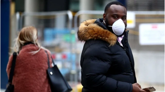 Man wearing a face mask