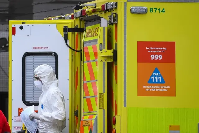 Ambulance staff in PPE