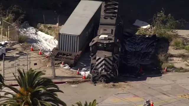 An engineer allegedly purposely derailed a train headed towards a Navy hospital ship at the Port of Los Angeles