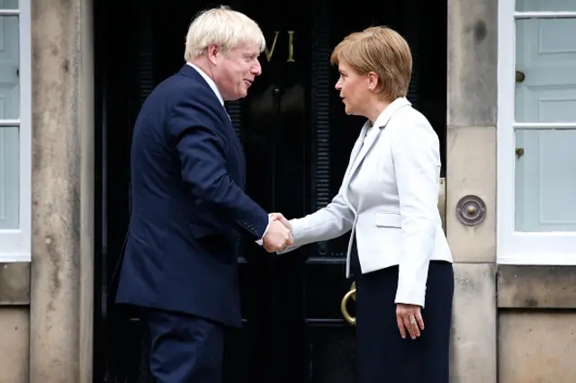 Boris Johnson and Nicola Sturgeon