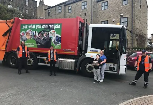 Bin lorry crew and Joshua