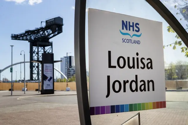 NHS Louisa Jordan sign