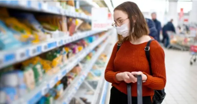 Woman in supermarket