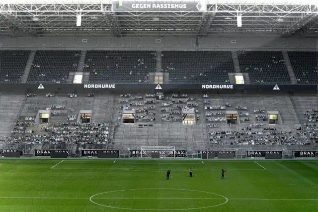 Empty German football stadium