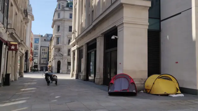 Tents near Regent Street