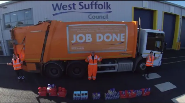 Bin crew with Easter eggs