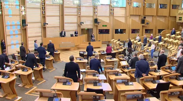 MSPs are back in the chamber and socially distancing