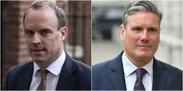 Dominc Raab and Keir Starmer