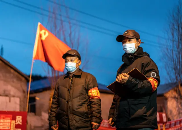 Chinese checkpoint near the border with Russia in Heilongjiang province - 21 April