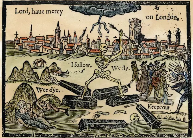 Artists depiction of the plague