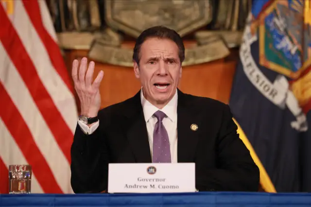 Andrew Cuomo at his daily coronavirus briefing