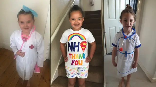 Children dressed as superheroes