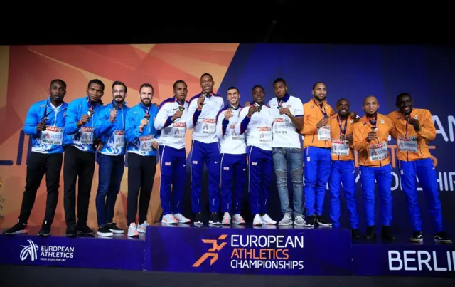 European Athletics Championships winners' podium