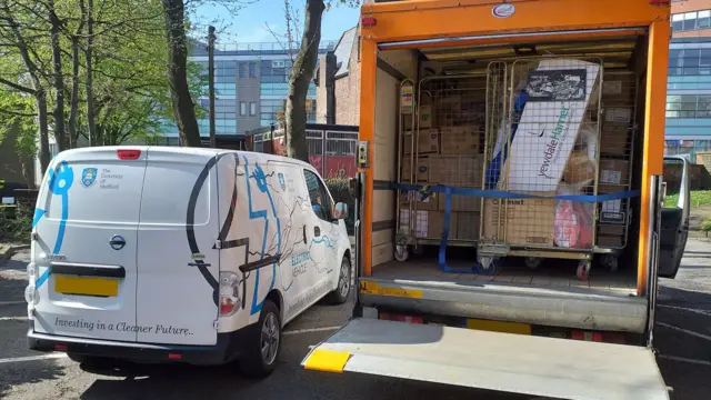 Lorries full of PPE