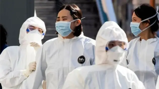 Face masks in Daegu, South Korea