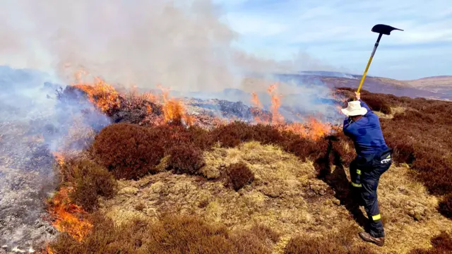 Moorland fire