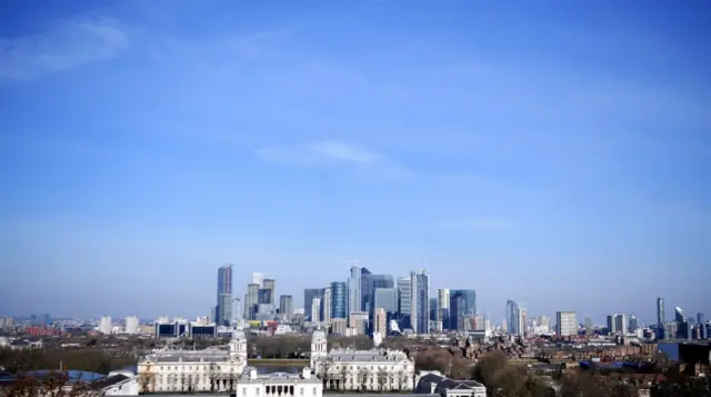 London skyline from Greenwich