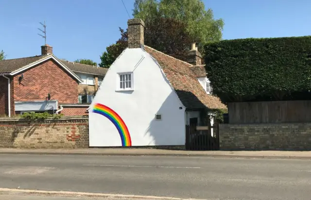 House with rainbow