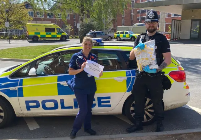 PC Mack delivering straps