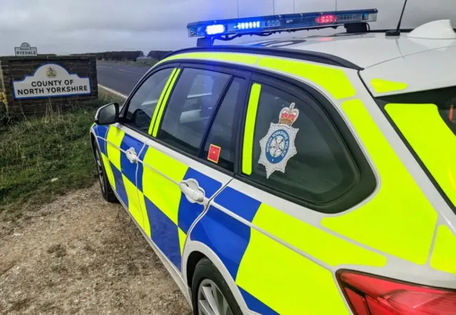 Patrol car in North Yorkshire