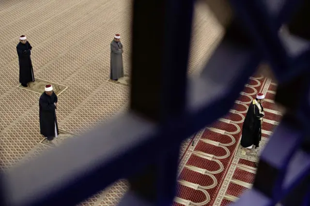 n imam leads a special prayer during the eve of Ramadhan on 23 April 2020 in Kuala Lumpur, Malaysia