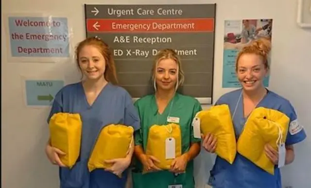 Ashleigh Bell, Georgia Abernathy and Kathryn McGregor all Nurses in A+E at the Ulster