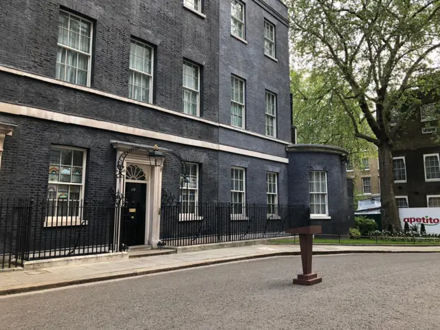 Lectern in Downing Street